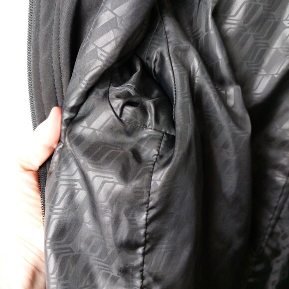 Black Scuba Spring/Fall Zipper Coat with Hood, Small - Picture 10 of 12